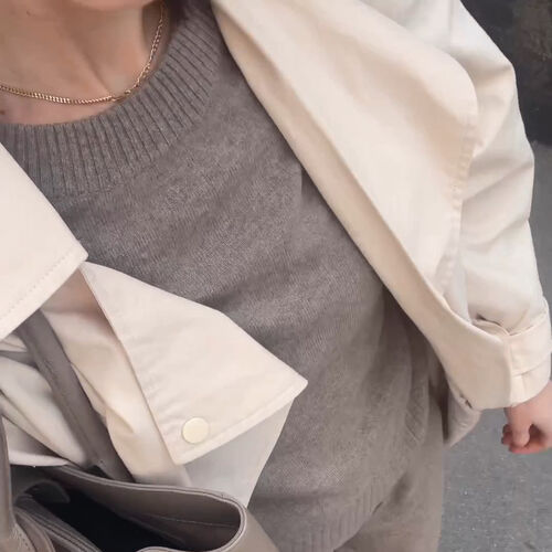 Casual organic cashmere sweater
