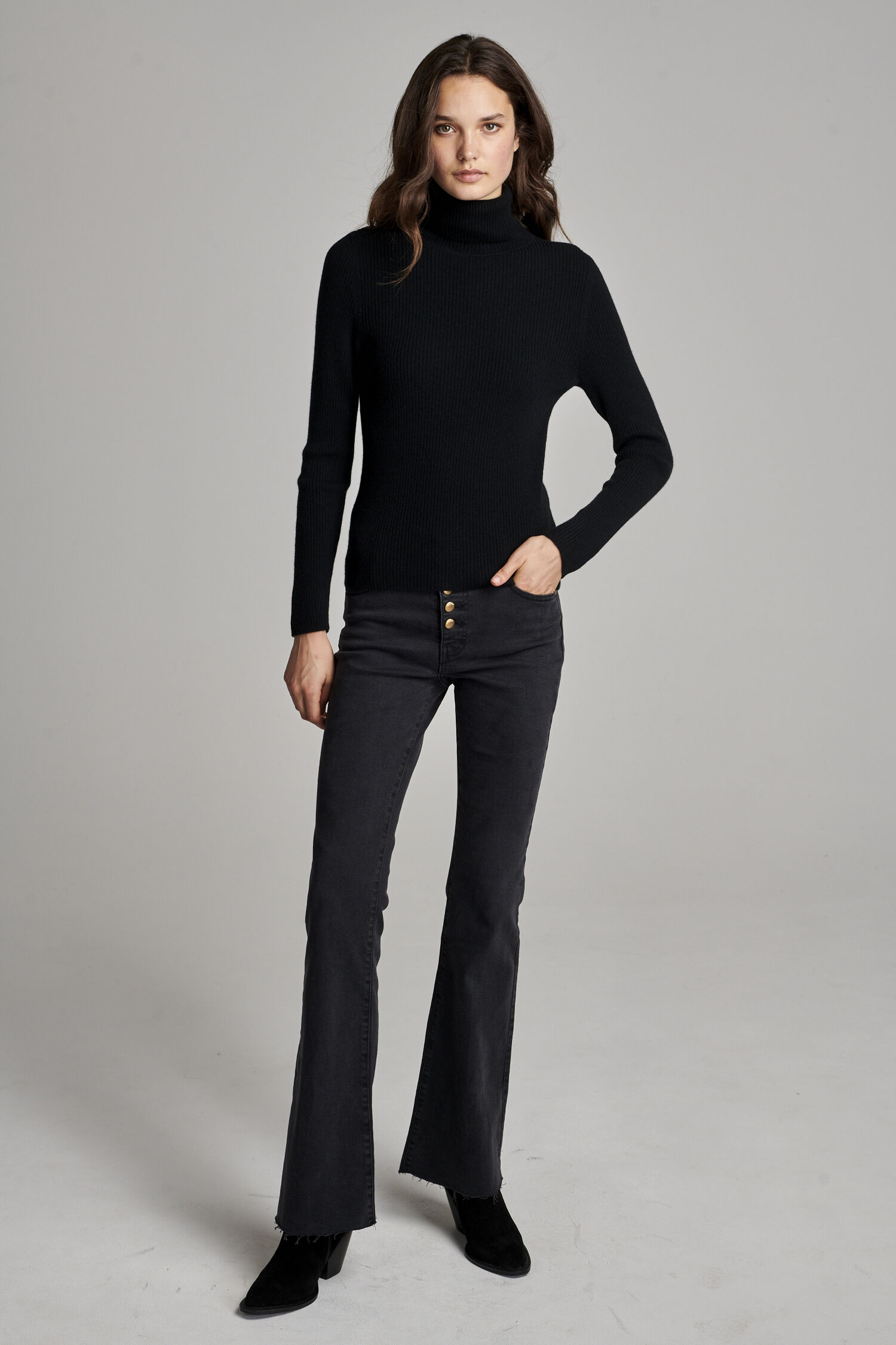 Oversized Cashmere Sweater With High Collar | GoCashmere