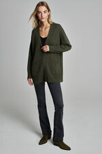 Buttoned loose fit cashmere cardigan image number 5