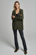 Buttoned loose fit cashmere cardigan image number 9