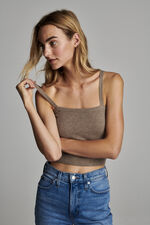 Fine knit cropped cashmere top image number 0