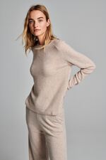 Cashmere trui met ronde hals image number 0