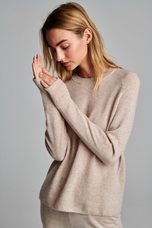 Cashmere trui met ronde hals