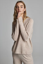 Cashmere trui met ronde hals image number 6