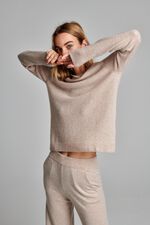 Cashmere trui met ronde hals image number 5