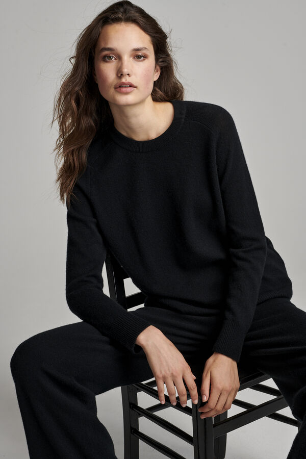 Cashmere trui met ronde hals