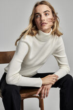 Gerippter Kaschmir-Rollkragenpullover image number 2
