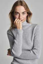 Organic cashmere turtleneck sweater image number 0