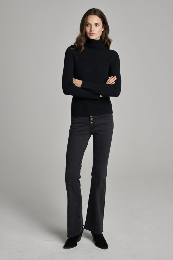 Gerippter Kaschmir-Rollkragenpullover image number 6