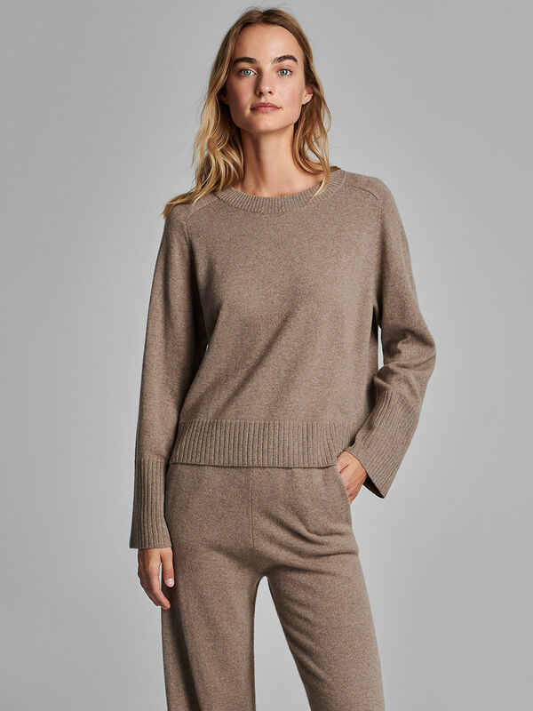 Casual fit cashmere trui
