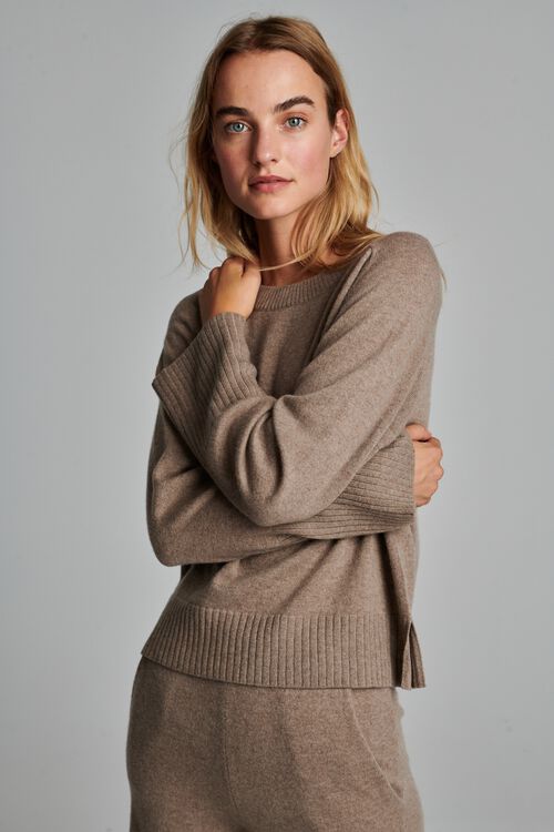 Casual fit cashmere trui