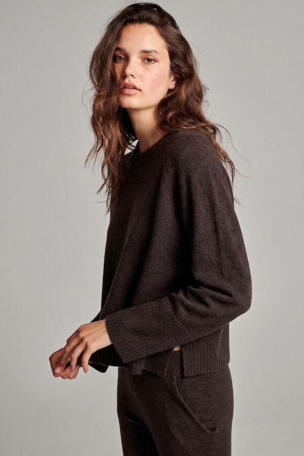 Leichter Kaschmirpullover mit Rundhalsausschnitt image number 4