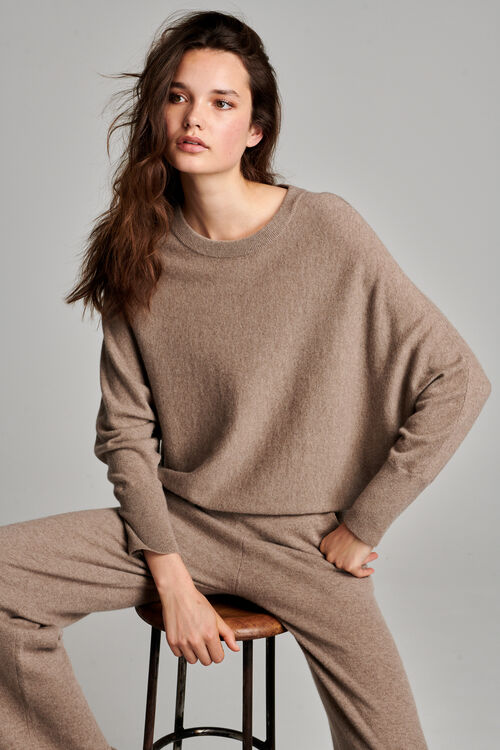 Pull chauve-souris en cachemire biologique