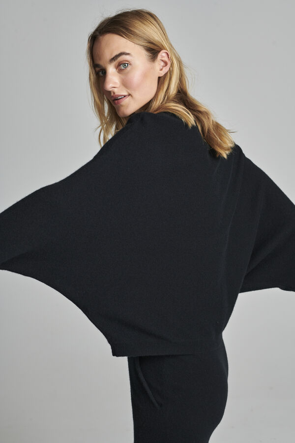 Cashmere trui met vleermuismouwen