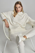 Organic cashmere sweater with stand collar image number 7
