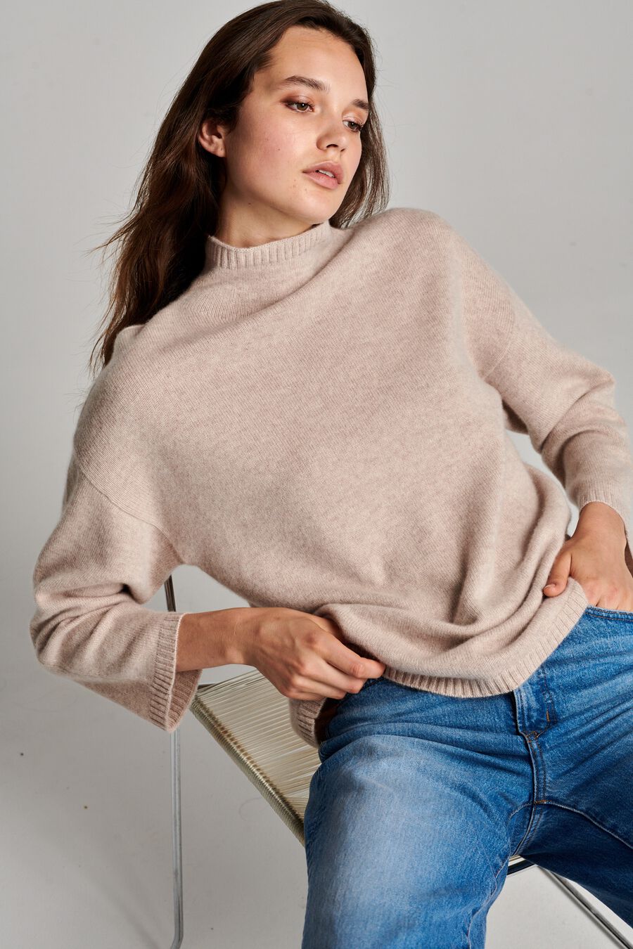 Kaschmir-Pullover mit Stehkragen image number 4