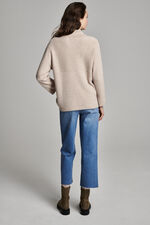 Organic cashmere sweater with stand collar image number 5