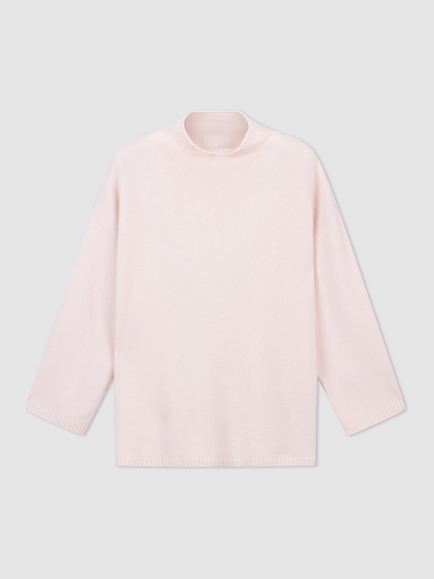 Cashmere trui met opstaande kraag