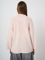Organic cashmere sweater with stand collar image number 2