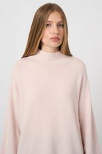 Organic cashmere sweater with stand collar image number 3