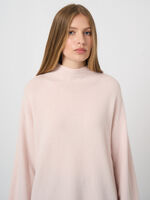 Organic cashmere sweater with stand collar image number 3