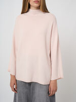 Organic cashmere sweater with stand collar image number 5