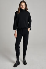 Organic cashmere sweater with stand collar image number 3