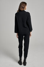 Organic cashmere sweater with stand collar image number 4