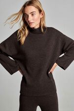 Cashmere trui met opstaande kraag image number 0