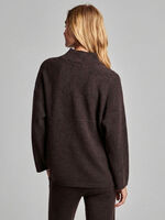 Organic cashmere sweater with stand collar image number 1