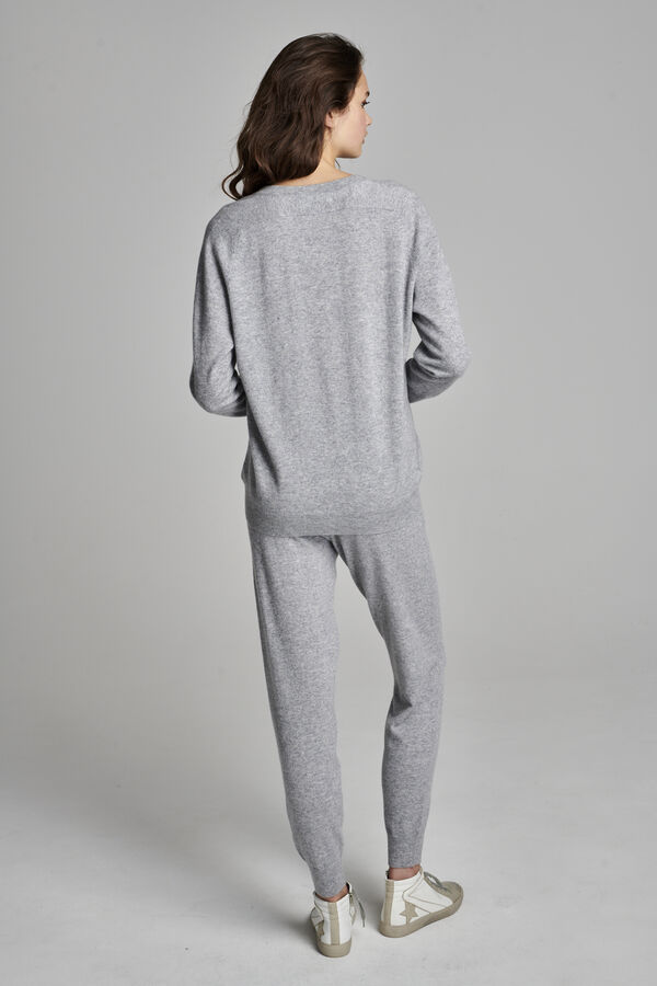 Bio-Kaschmir-Pullover mit V-Ausschnitt image number 3