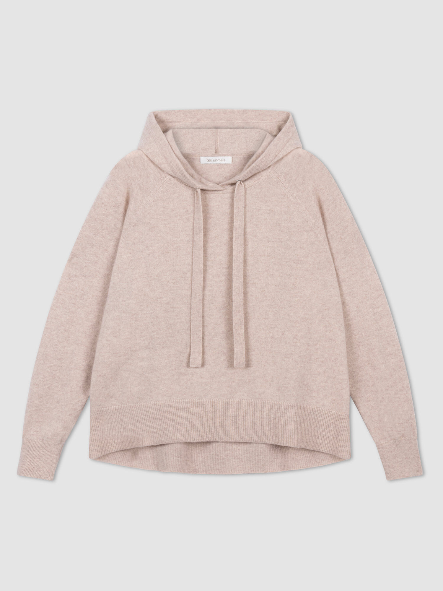 Gebreide hoodie van biologisch cashmere