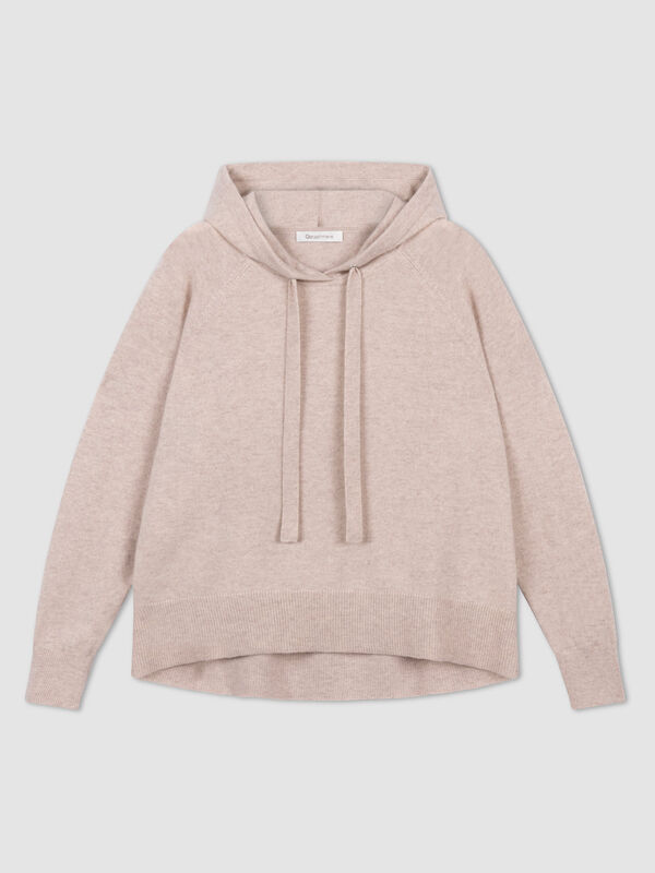 Hoodie made of organic cashmere