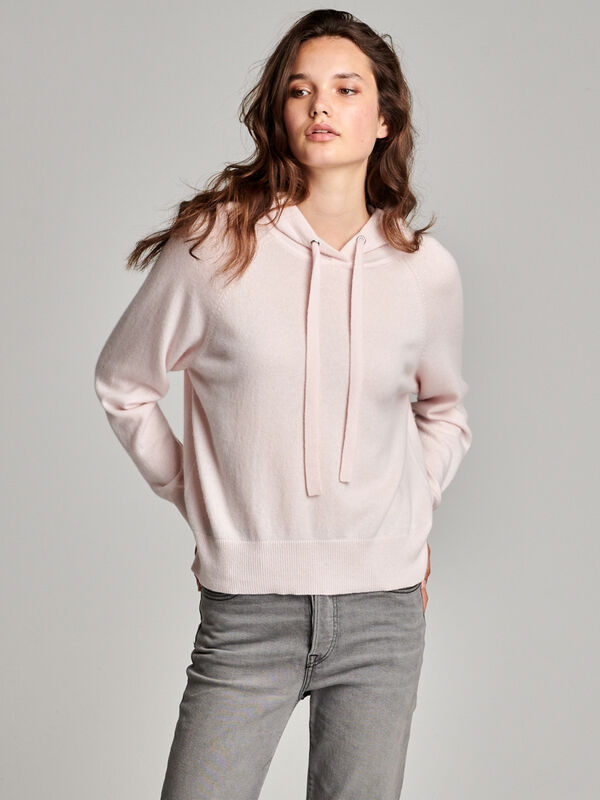 Hoodie made of organic cashmere