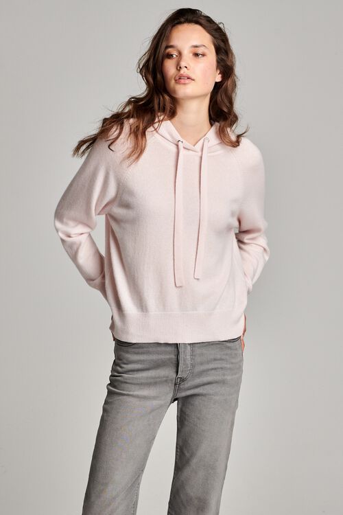 Sweat &agrave; capuche en cachemire biologique