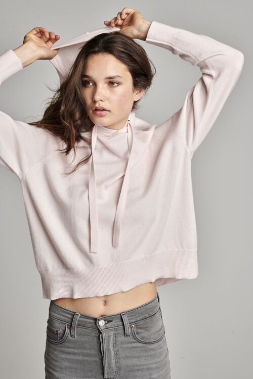 Sweat &agrave; capuche en cachemire biologique