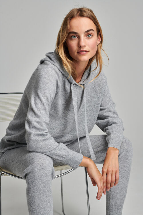 Hoodie made of organic cashmere