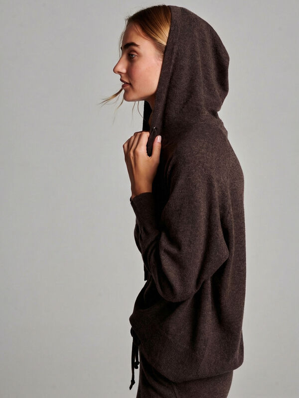 Hoodie made of organic cashmere