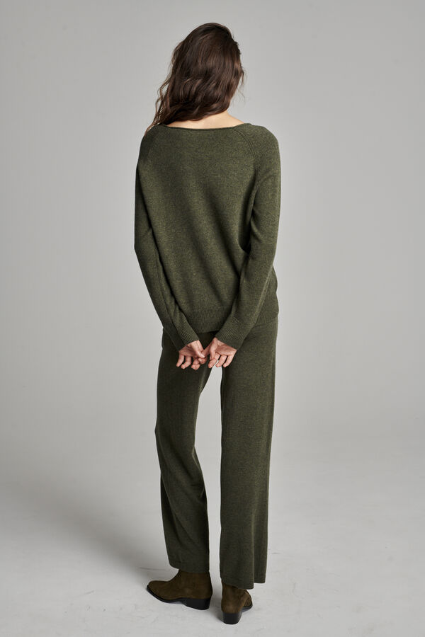 Cashmere trui met boothals en rolzoom image number 2