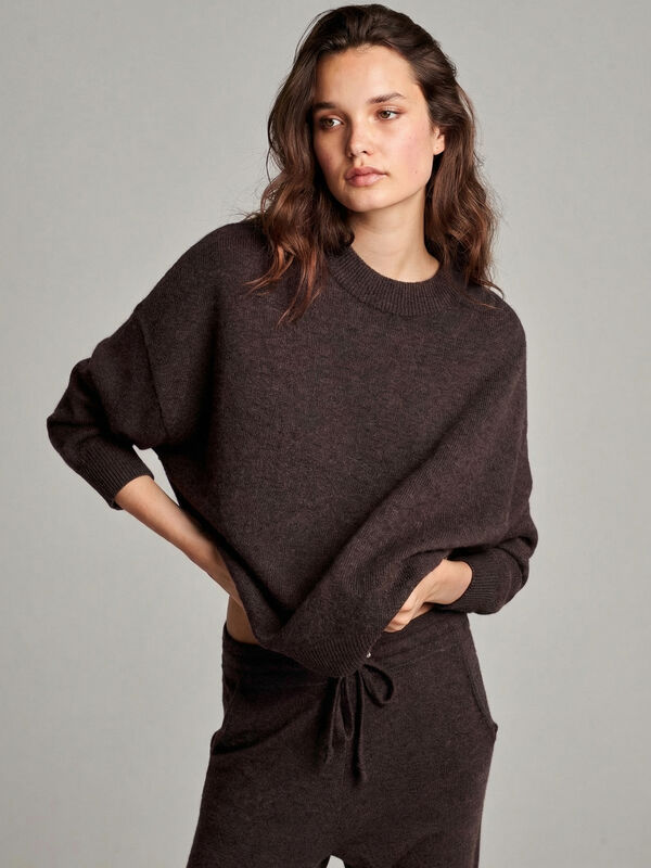 Oversized organic cashmere sweater