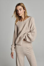 Chunky knit cashmere sweater image number 0