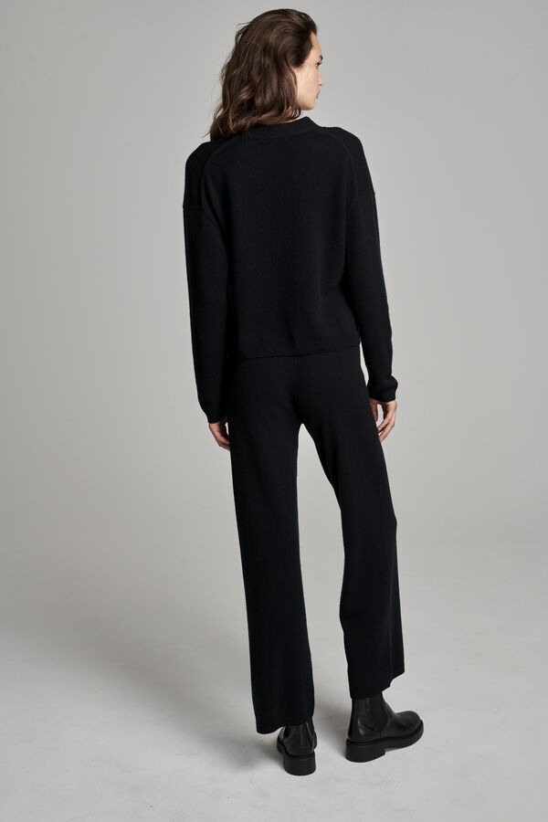 Loose fit cashmere vest met knopen image number 4