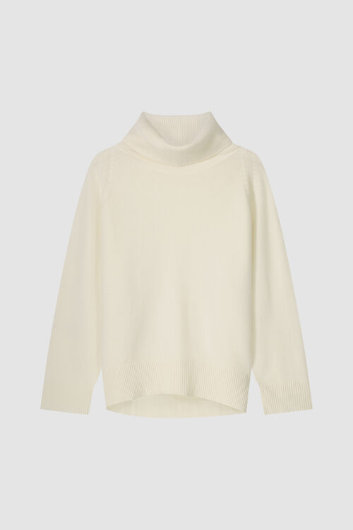 Oversized cashmere trui met hoge kraag