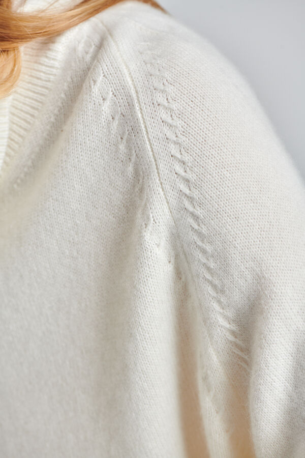 Oversized cashmere sweater with high collar image number 6