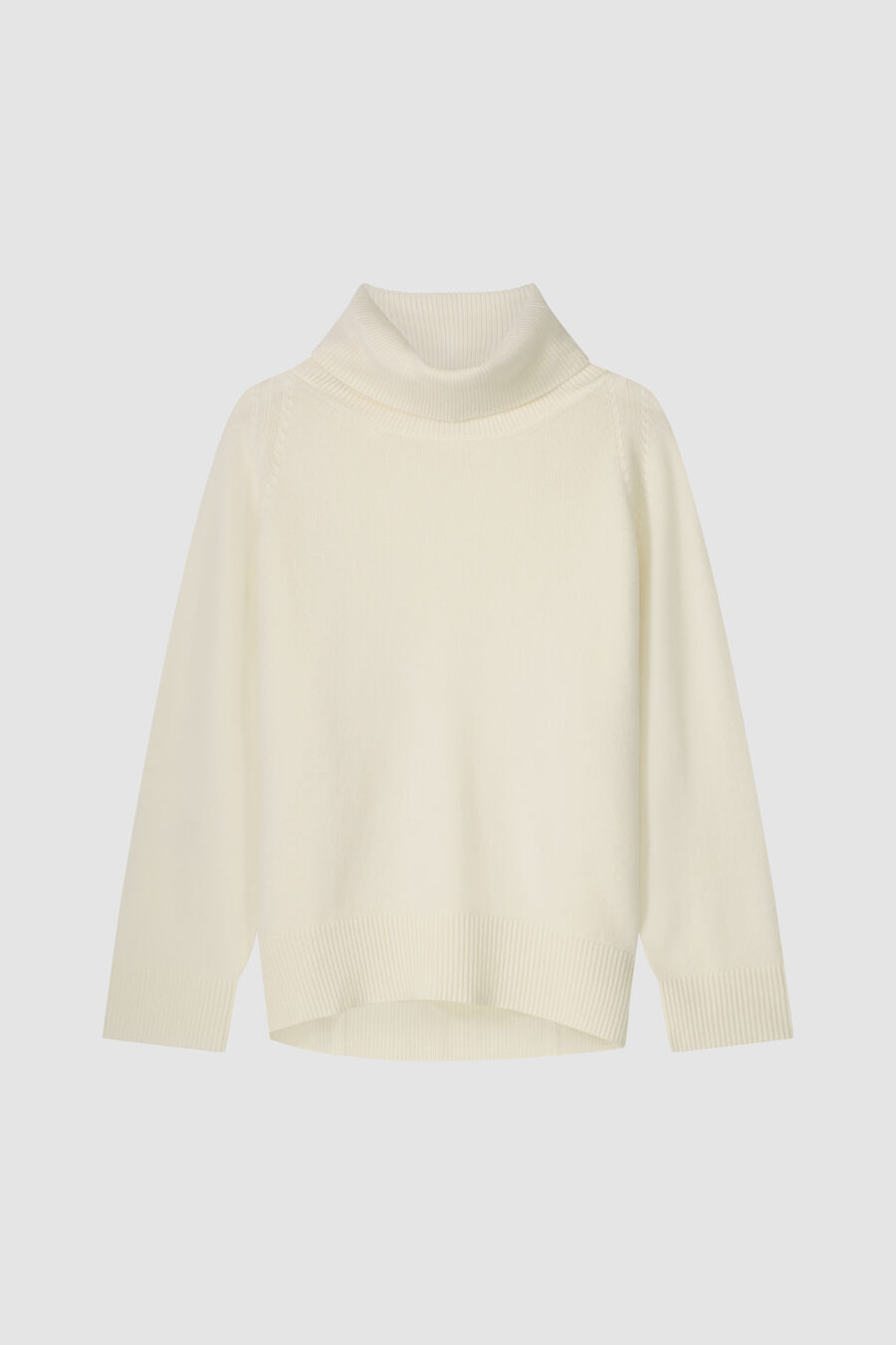 Oversized cashmere trui met hoge kraag image number 8