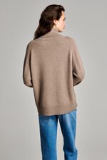 Oversized cashmere trui met hoge kraag image number 5