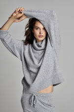 Oversized cashmere sweater with high collar image number 6