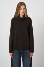 Oversized cashmere trui met hoge kraag image number 4