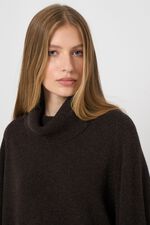 Oversized cashmere trui met hoge kraag image number 5