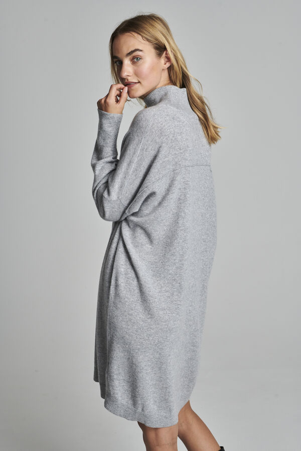 Robe en cachemire à col montant image number 3